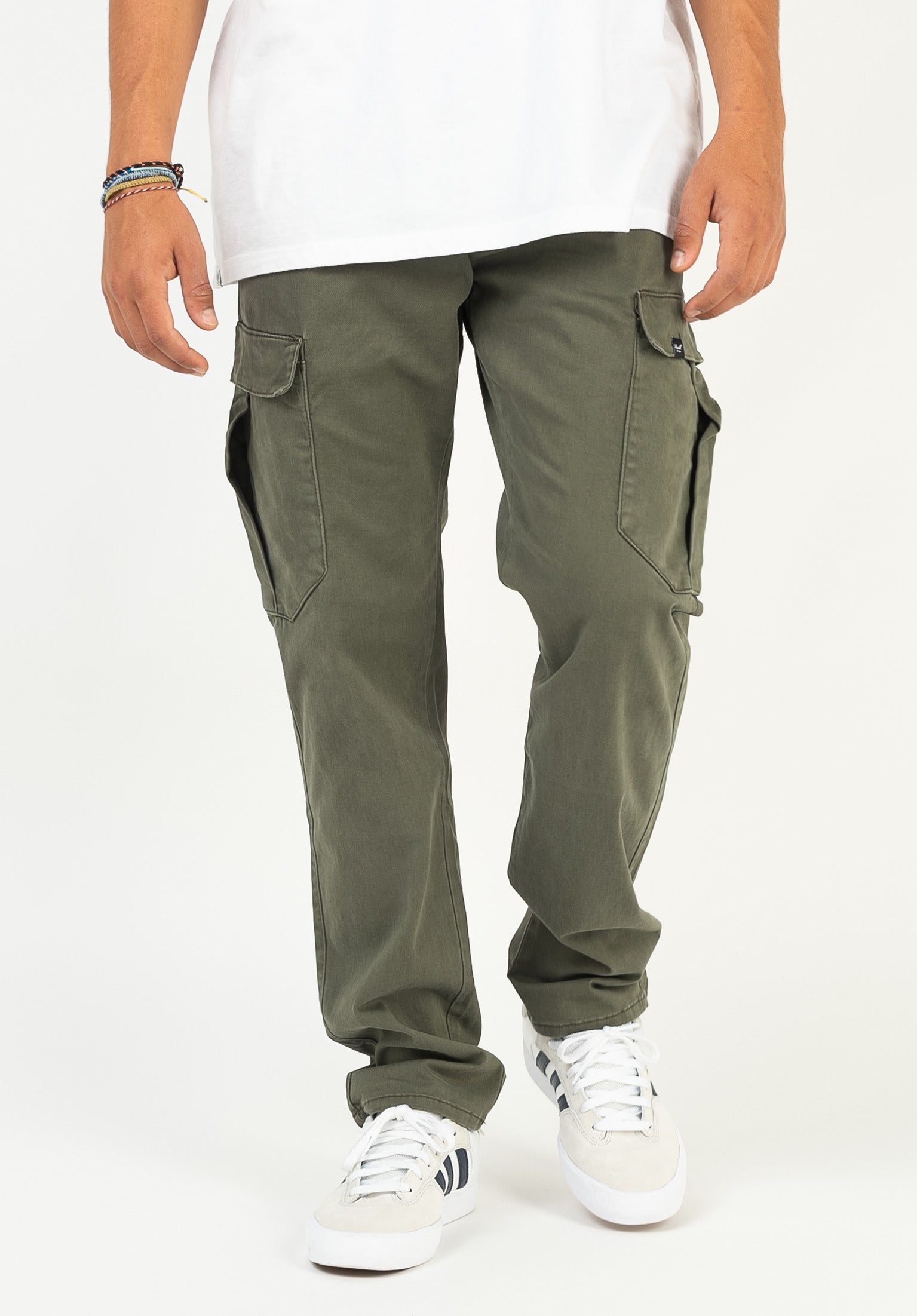Buy online Men's Olive Flat Front Cargo Trousers from Bottom Wear for Men  by Thomas Scott for ₹989 at 75% off | 2024 Limeroad.com
